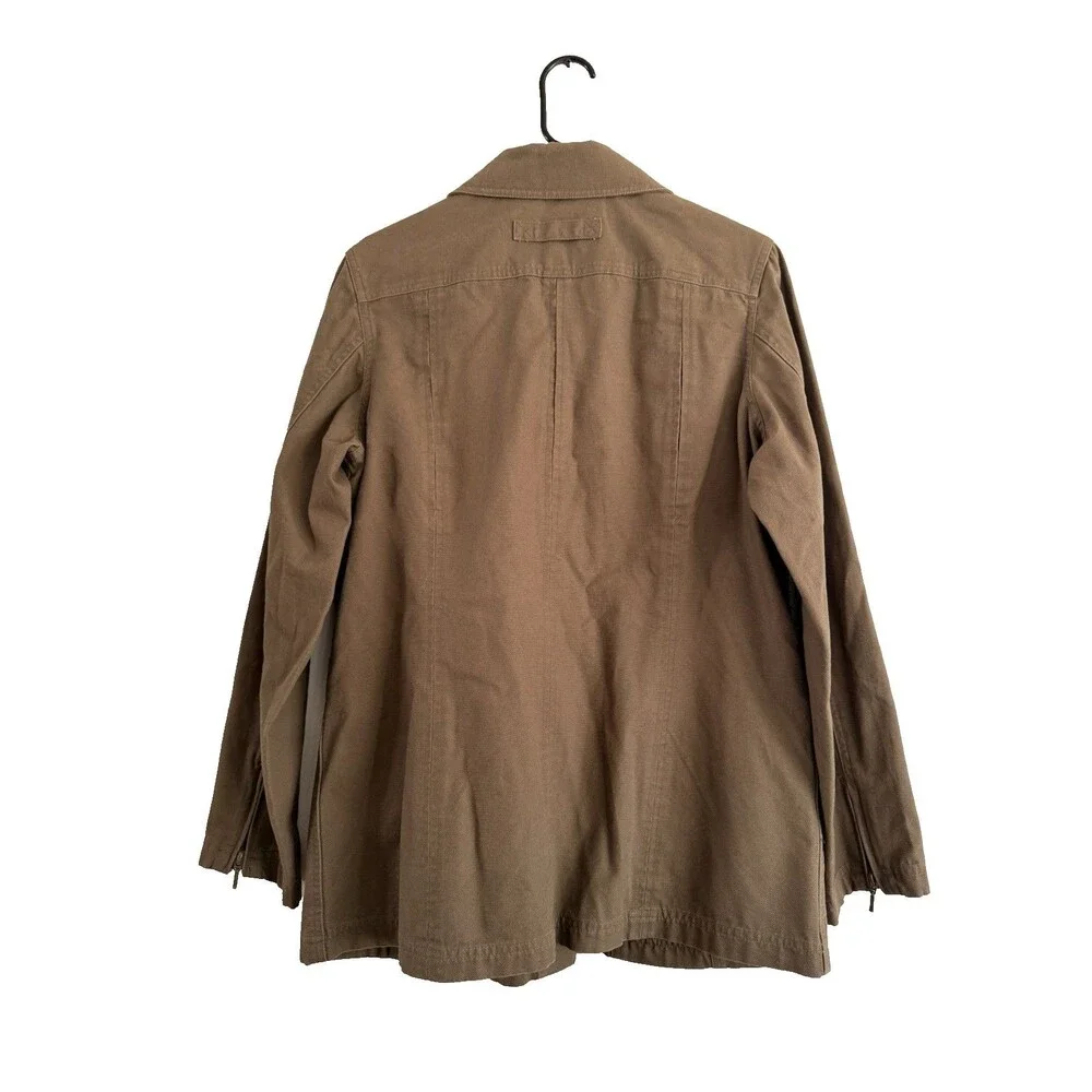 Duluth Trading Canvas Utility Field Jacket Women L Olive Green 100% Cotton - Picture 2 of 8